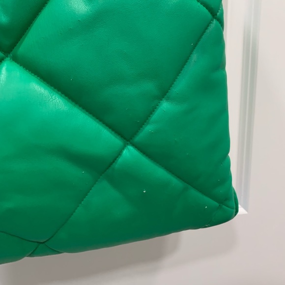 Stand Studio Quilted Tote Assante Diamond Large Bag Crossbody Tote Green - Picture 14 of 16